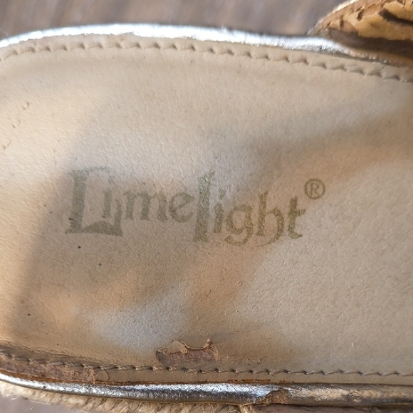 Limelight Metallic Gold Wedge Sandals - Picture 2 of 6